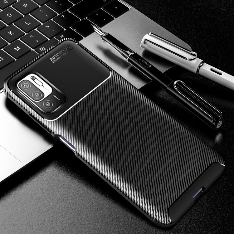 For Xiaomi Redmi Note 10 5G Carbon Fiber Texture Shockproof TPU Case