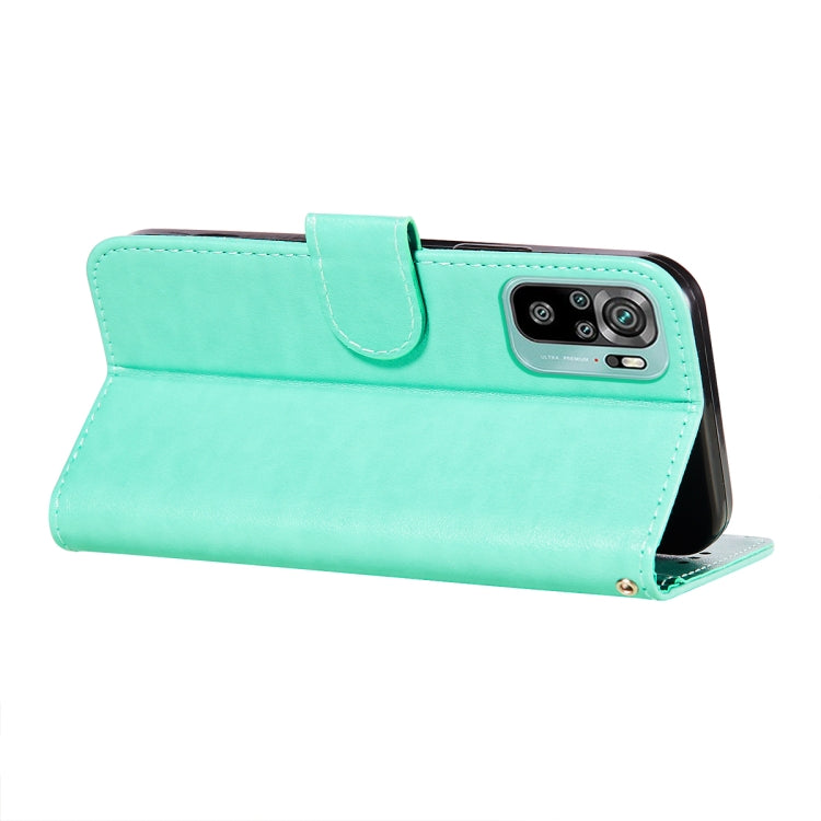For Xiaomi Redmi Note 10 4G Flower Vine Embossing Pattern Horizontal Flip Leather Case with Card Slot & Holder & Wallet & Lanyard