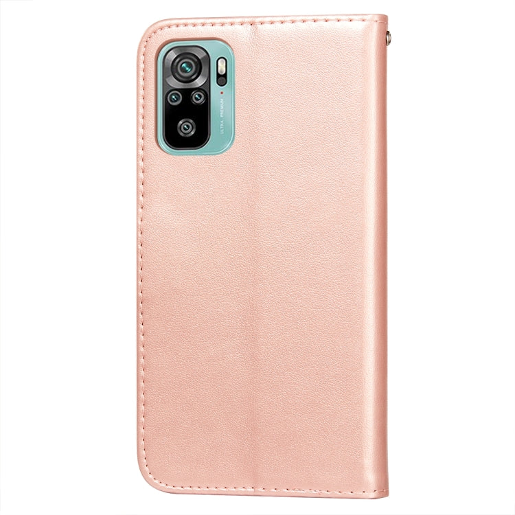 For Xiaomi Redmi Note 10 4G Flower Vine Embossing Pattern Horizontal Flip Leather Case with Card Slot & Holder & Wallet & Lanyard