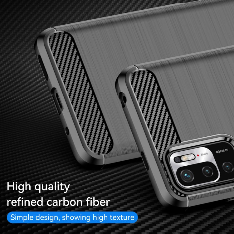 For Xiaomi Redmi Note 10 5G Brushed Texture Carbon Fiber TPU Case