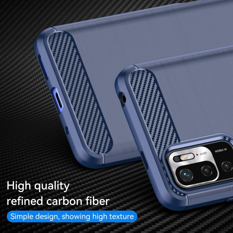For Xiaomi Redmi Note 10 5G Brushed Texture Carbon Fiber TPU Case