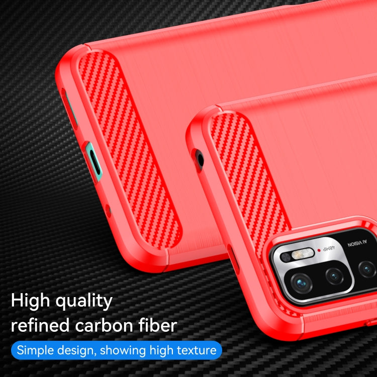 For Xiaomi Redmi Note 10 5G Brushed Texture Carbon Fiber TPU Case