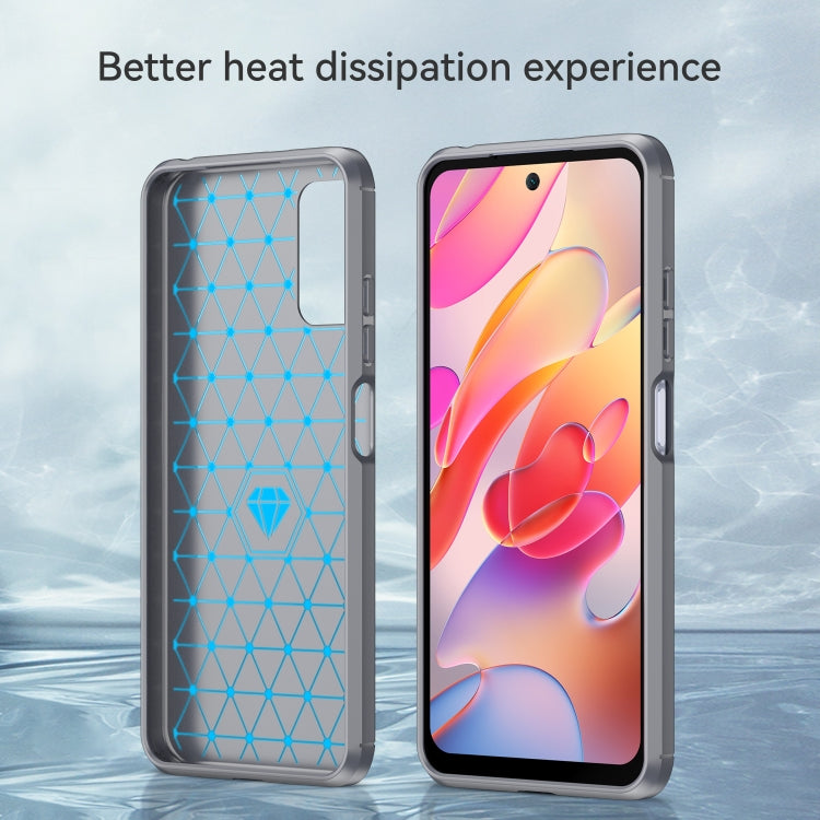 For Xiaomi Redmi Note 10 5G Brushed Texture Carbon Fiber TPU Case