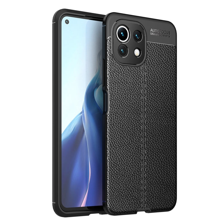 For Xiaomi Mi 11 Lite Litchi Texture TPU Shockproof Case