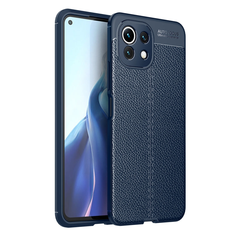 For Xiaomi Mi 11 Lite Litchi Texture TPU Shockproof Case