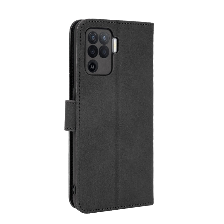 For Oppo Reno5 F Solid Color Skin Feel Magnetic Buckle Horizontal Flip Calf Texture PU Leather Case with Holder & Card Slots & Wallet