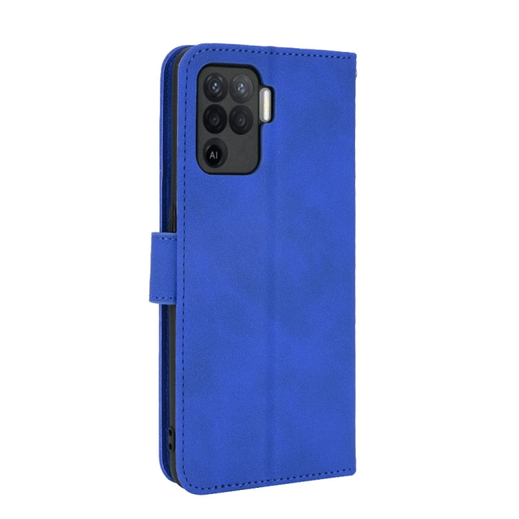 For Oppo Reno5 F Solid Color Skin Feel Magnetic Buckle Horizontal Flip Calf Texture PU Leather Case with Holder & Card Slots & Wallet