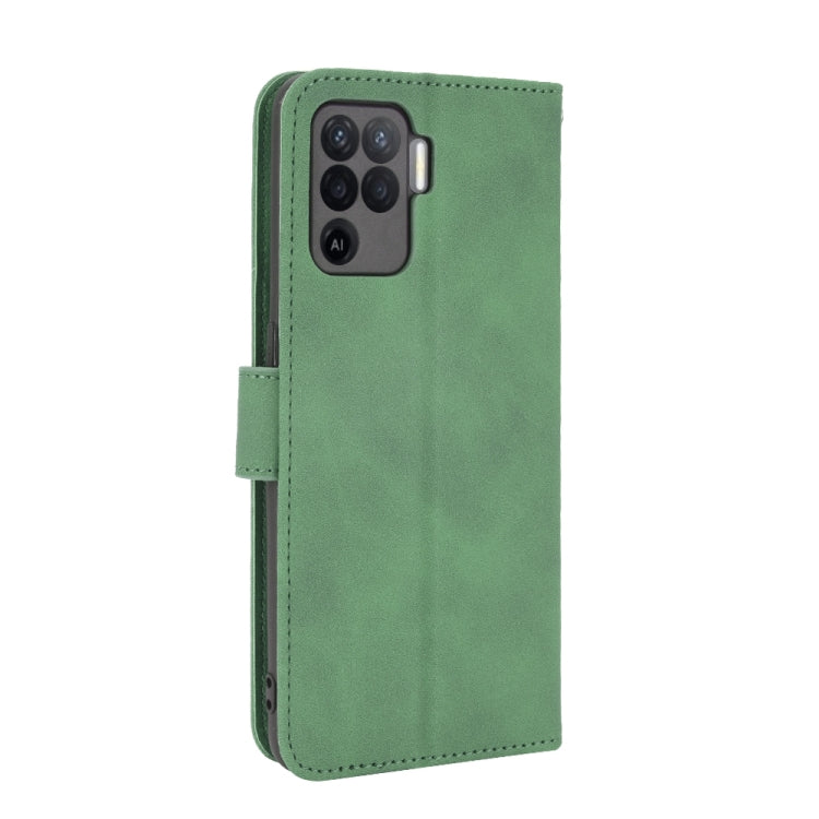 For Oppo Reno5 F Solid Color Skin Feel Magnetic Buckle Horizontal Flip Calf Texture PU Leather Case with Holder & Card Slots & Wallet