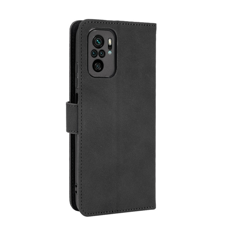For Xiaomi Redmi Note 10 Solid Color Skin Feel Magnetic Buckle Horizontal Flip Calf Texture PU Leather Case with Holder & Card Slots & Wallet