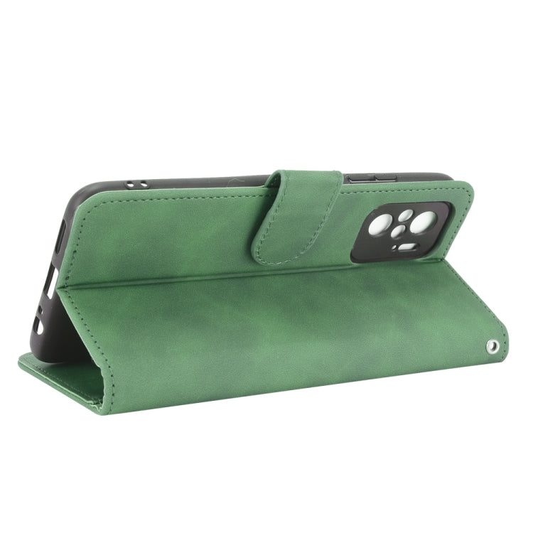 For Xiaomi Redmi Note 10 Solid Color Skin Feel Magnetic Buckle Horizontal Flip Calf Texture PU Leather Case with Holder & Card Slots & Wallet