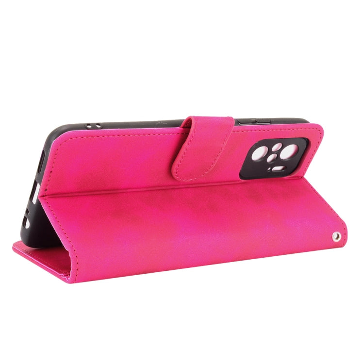 For Xiaomi Redmi Note 10 Solid Color Skin Feel Magnetic Buckle Horizontal Flip Calf Texture PU Leather Case with Holder & Card Slots & Wallet