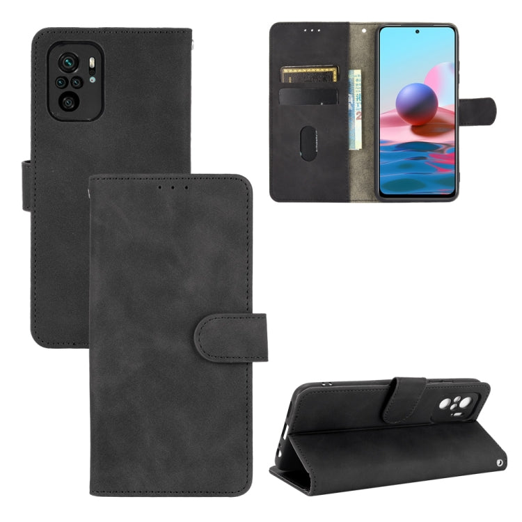 For Xiaomi Redmi Note 10S Solid Color Skin Feel Magnetic Buckle Horizontal Flip Calf Texture PU Leather Case with Holder & Card Slots & Wallet