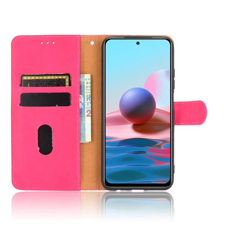 For Xiaomi Redmi Note 10S Solid Color Skin Feel Magnetic Buckle Horizontal Flip Calf Texture PU Leather Case with Holder & Card Slots & Wallet