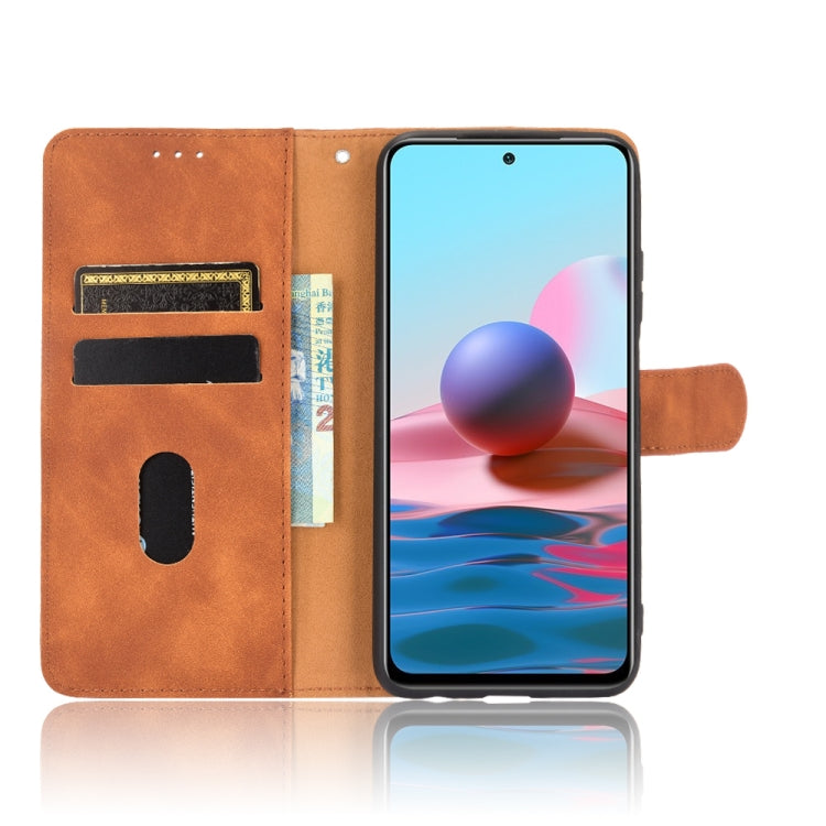 For Xiaomi Redmi Note 10S Solid Color Skin Feel Magnetic Buckle Horizontal Flip Calf Texture PU Leather Case with Holder & Card Slots & Wallet
