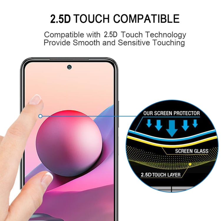 For Xiaomi Poco M5s / Redmi Note 10S 25 PCS Full Glue Full Screen Tempered Glass Film