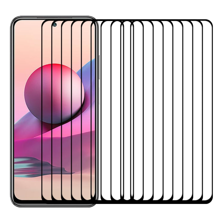 For Xiaomi Poco M5s / Redmi Note 10S 25 PCS Full Glue Full Screen Tempered Glass Film