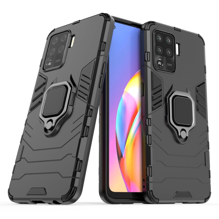 For OPPO A94 Shockproof PC + TPU Protective Case with Magnetic Ring Holder