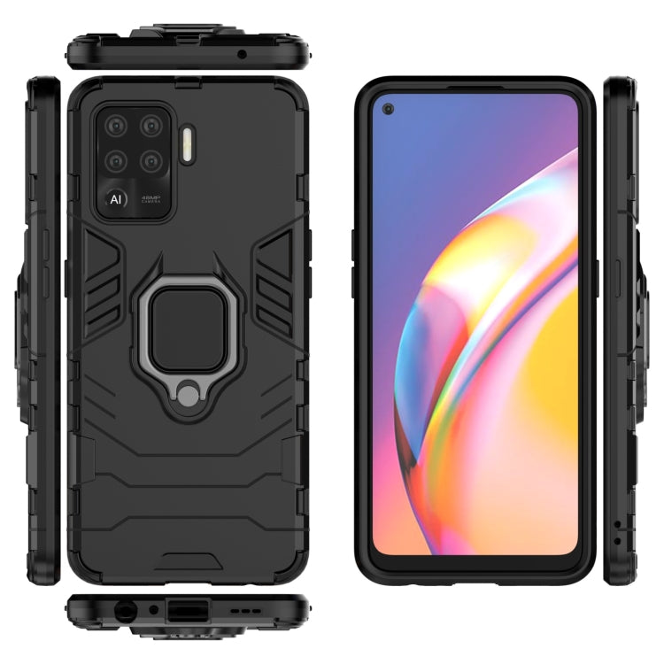 For OPPO A94 Shockproof PC + TPU Protective Case with Magnetic Ring Holder