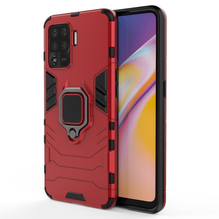 For OPPO A94 Shockproof PC + TPU Protective Case with Magnetic Ring Holder
