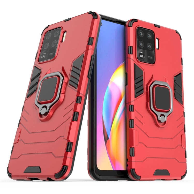 For OPPO A94 Shockproof PC + TPU Protective Case with Magnetic Ring Holder