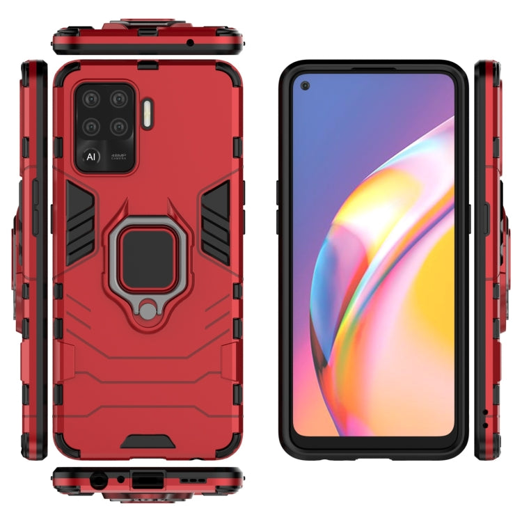 For OPPO A94 Shockproof PC + TPU Protective Case with Magnetic Ring Holder