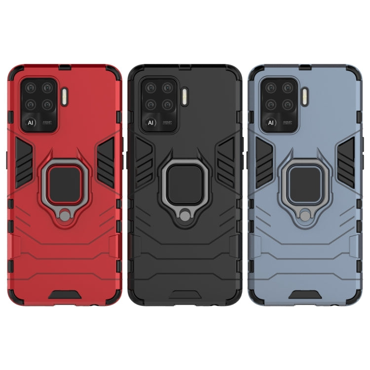 For OPPO A94 Shockproof PC + TPU Protective Case with Magnetic Ring Holder