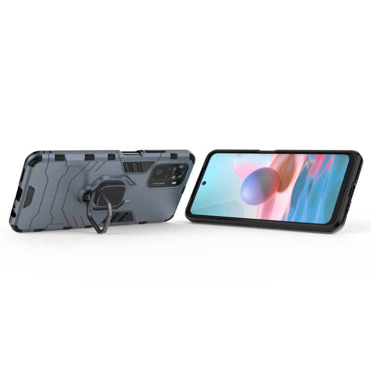 For Xiaomi Redmi Note 10 4G Shockproof PC + TPU Protective Case with Magnetic Ring Holder