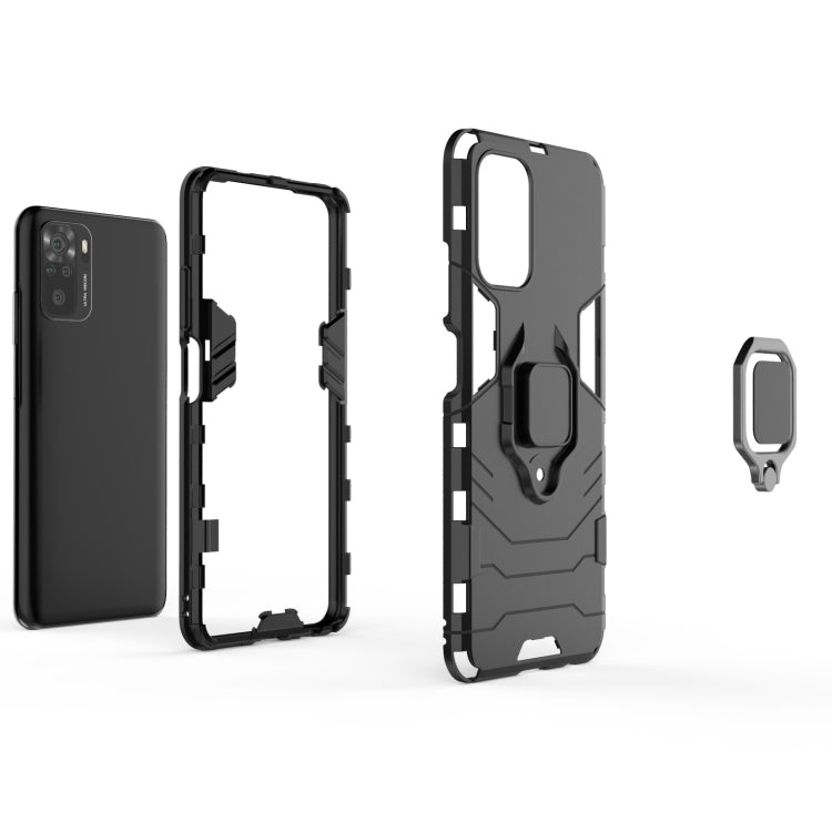 For Xiaomi Redmi Note 10 4G Shockproof PC + TPU Protective Case with Magnetic Ring Holder