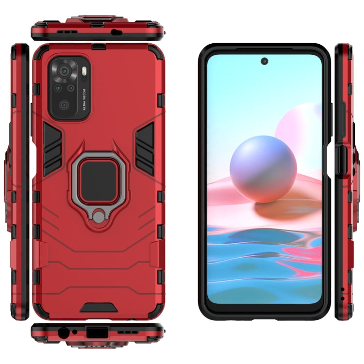 For Xiaomi Redmi Note 10 4G Shockproof PC + TPU Protective Case with Magnetic Ring Holder