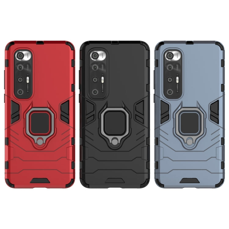For Xiaomi Mi 10S Shockproof PC + TPU Protective Case with Magnetic Ring Holder