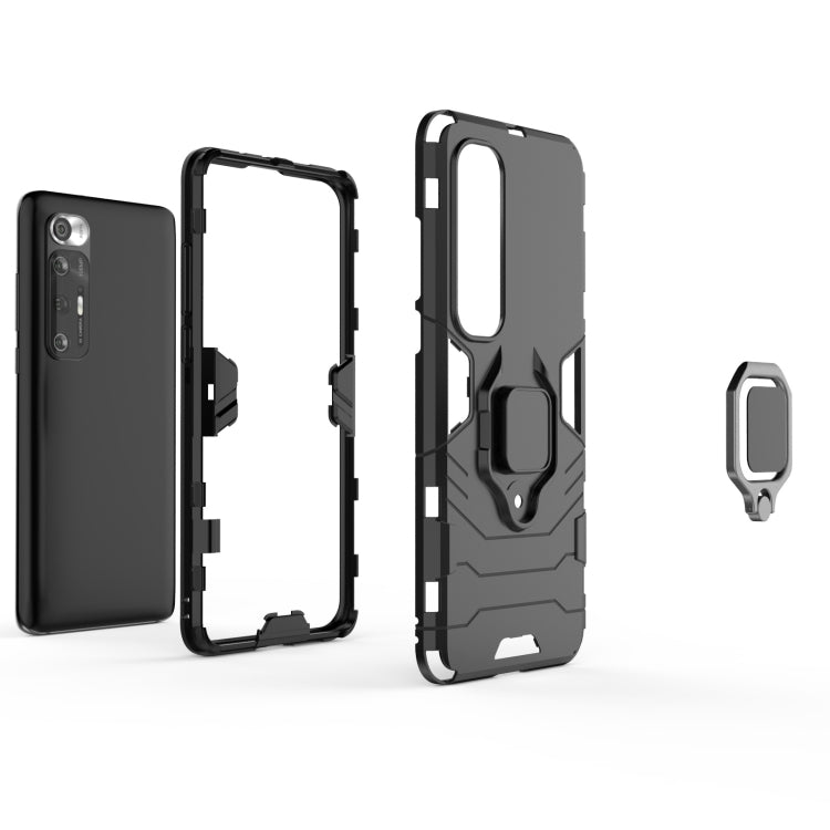 For Xiaomi Mi 10S Shockproof PC + TPU Protective Case with Magnetic Ring Holder