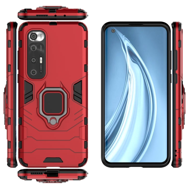 For Xiaomi Mi 10S Shockproof PC + TPU Protective Case with Magnetic Ring Holder