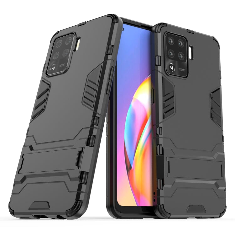 For OPPO A94 Shockproof PC + TPU Protective Case with Hidden Holder