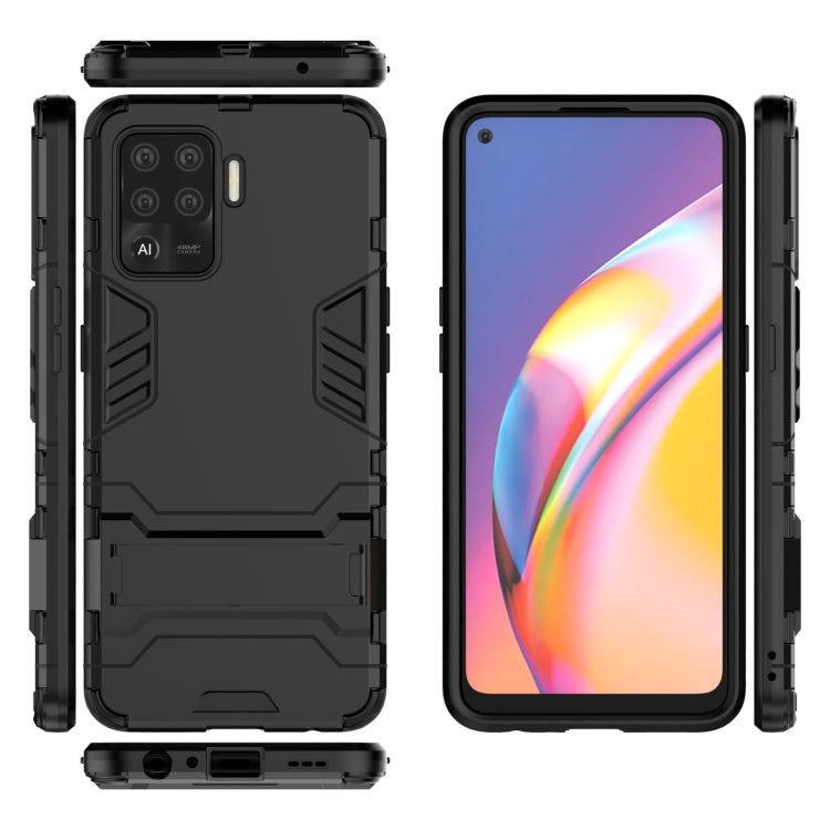 For OPPO A94 Shockproof PC + TPU Protective Case with Hidden Holder