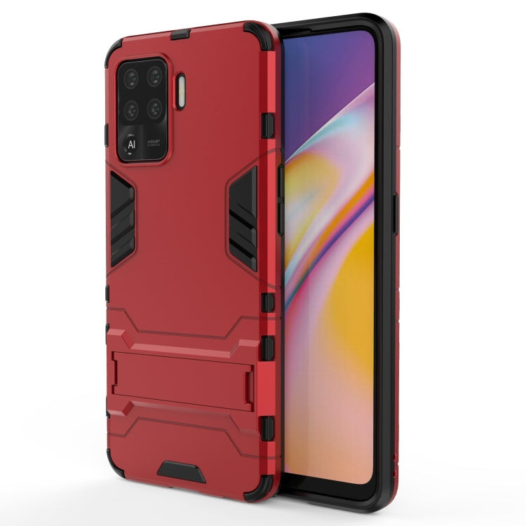 For OPPO A94 Shockproof PC + TPU Protective Case with Hidden Holder