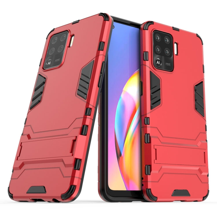 For OPPO A94 Shockproof PC + TPU Protective Case with Hidden Holder