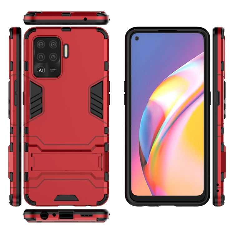 For OPPO A94 Shockproof PC + TPU Protective Case with Hidden Holder