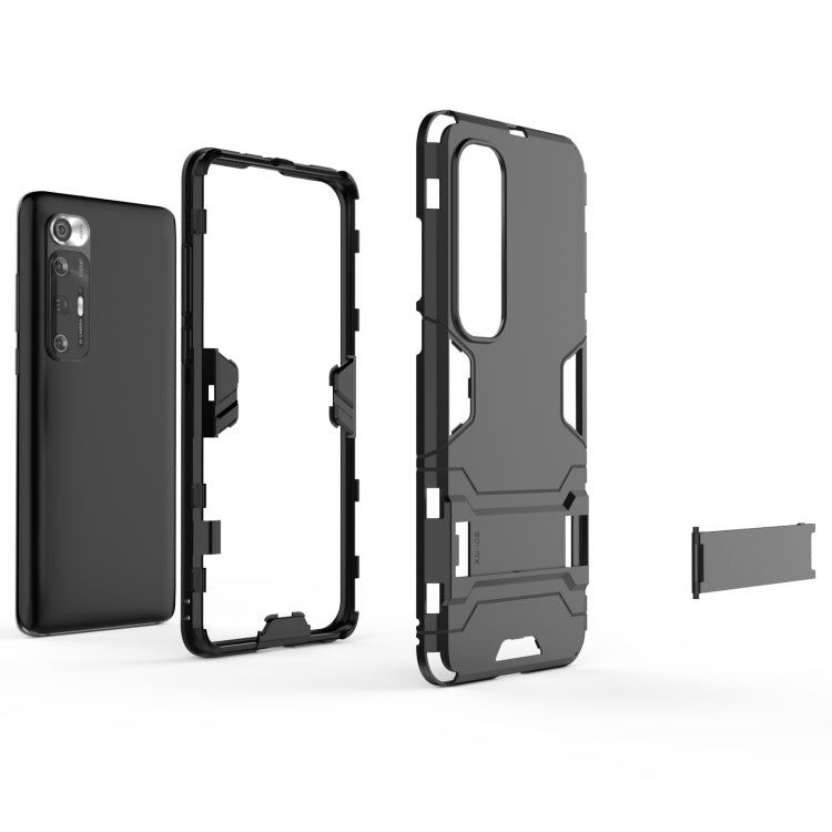 For Xiaomi Mi 10S Shockproof PC + TPU Protective Case with Hidden Holder