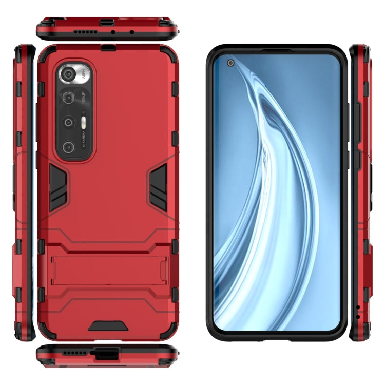 For Xiaomi Mi 10S Shockproof PC + TPU Protective Case with Hidden Holder