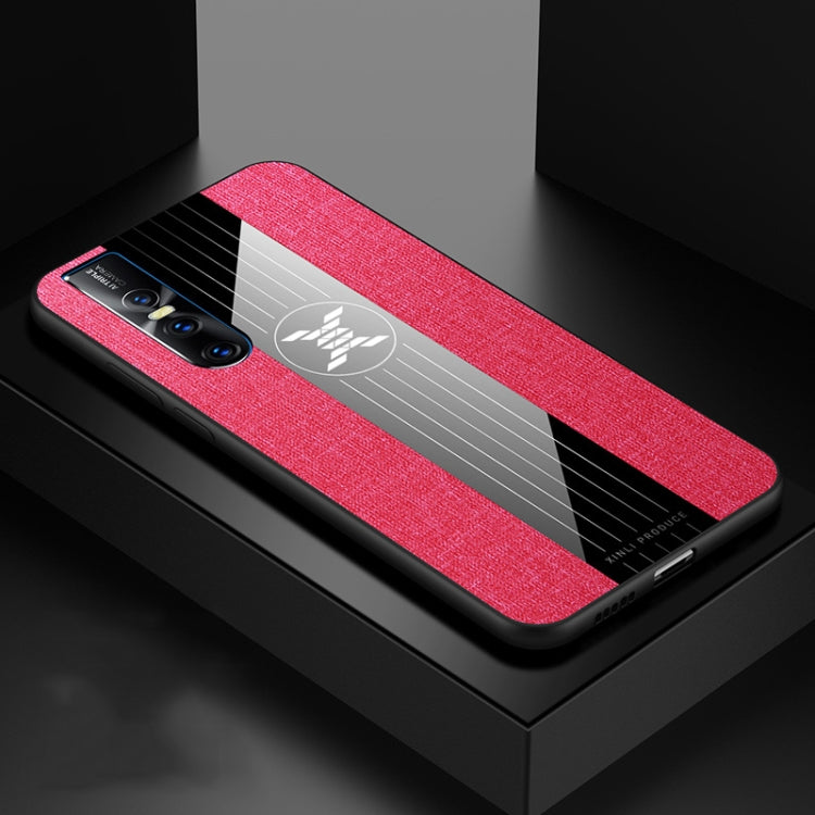 For Vivo S1 Pro XINLI Stitching Cloth Texture Shockproof TPU Protective Case