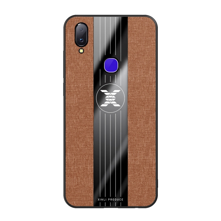 For Vivo V11i / Z3i XINLI Stitching Cloth Texture Shockproof TPU Protective Case