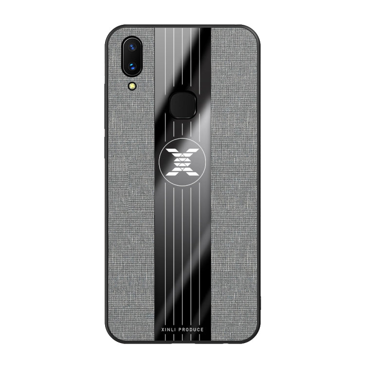 For Vivo X21 XINLI Stitching Cloth Texture Shockproof TPU Protective Case