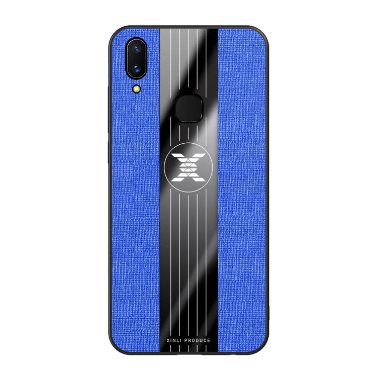 For Vivo X21 XINLI Stitching Cloth Texture Shockproof TPU Protective Case