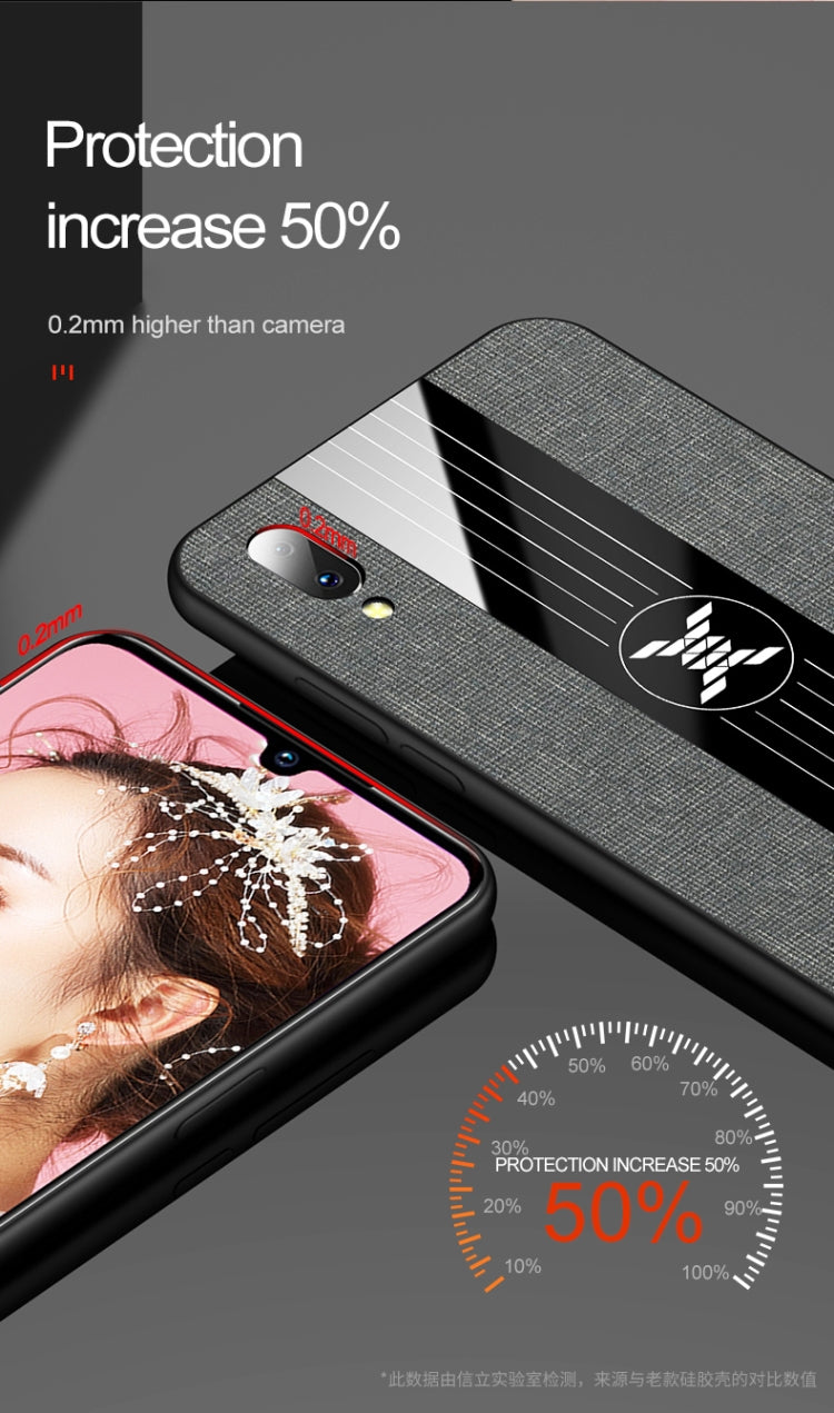 For Vivo Y97 XINLI Stitching Cloth Texture Shockproof TPU Protective Case