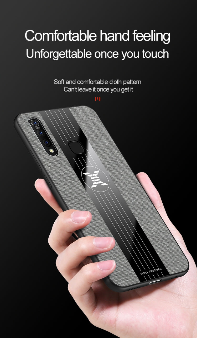 For Vivo Z5X XINLI Stitching Cloth Texture Shockproof TPU Protective Case