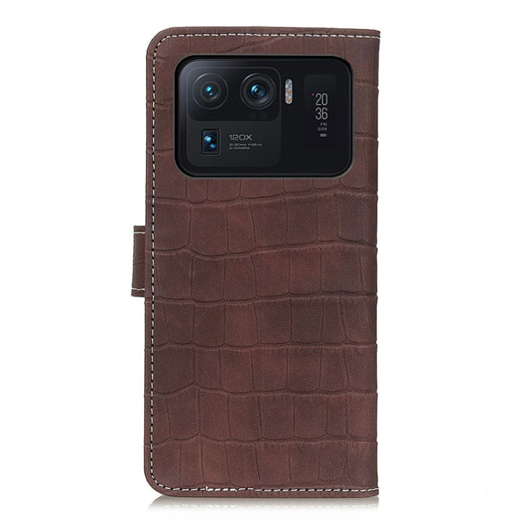 For Xiaomi Mi 11 Ultra Crocodile Texture Horizontal Flip Leather Case with Holder & Card Slots & Wallet & Photo Frame