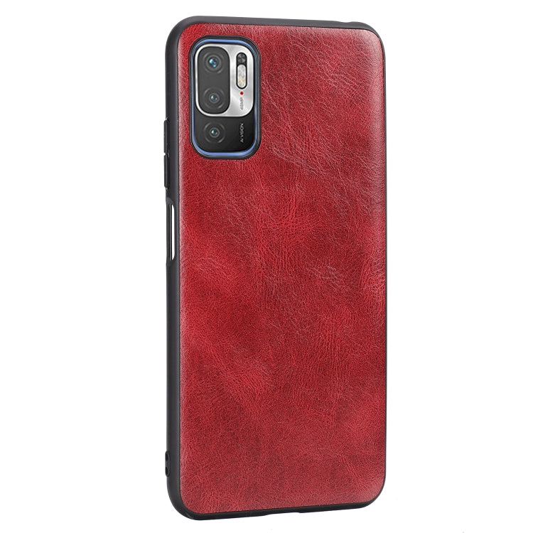 For Xiaomi Redmi Note 10 5G Crazy Horse Textured Calfskin PU+PC+TPU Case