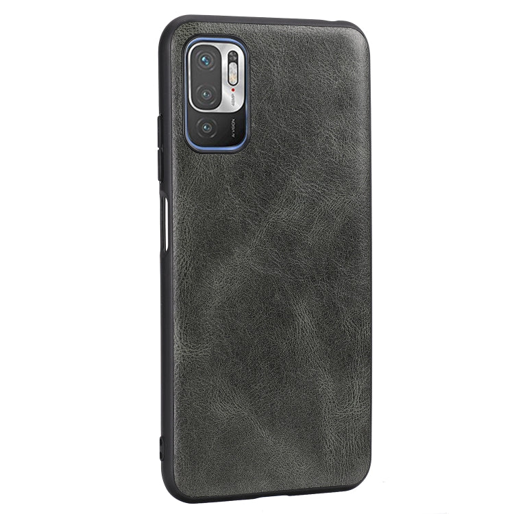 For Xiaomi Redmi Note 10 5G Crazy Horse Textured Calfskin PU+PC+TPU Case