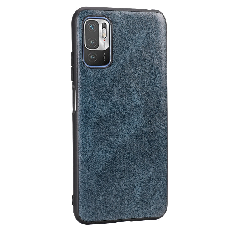 For Xiaomi Redmi Note 10 5G Crazy Horse Textured Calfskin PU+PC+TPU Case
