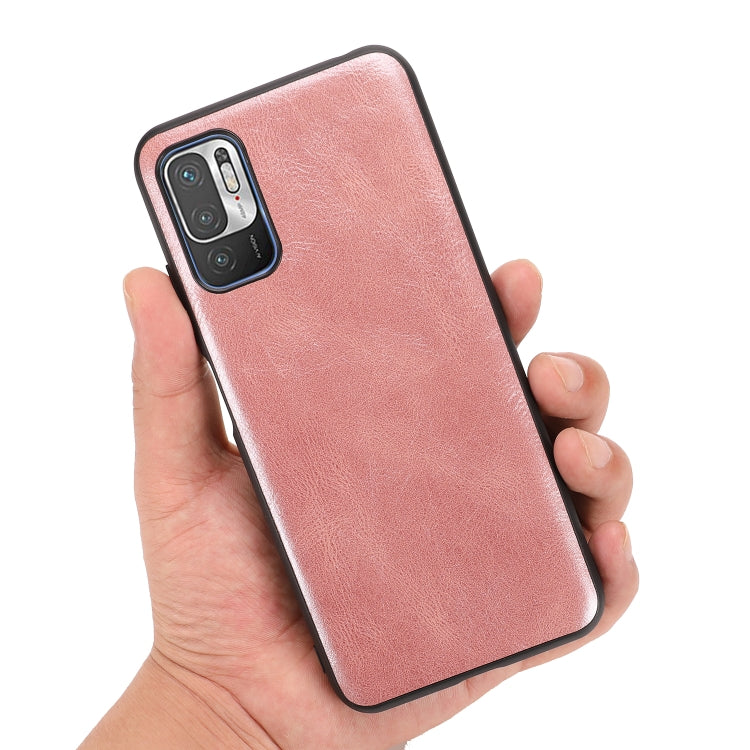 For Xiaomi Redmi Note 10 5G Crazy Horse Textured Calfskin PU+PC+TPU Case